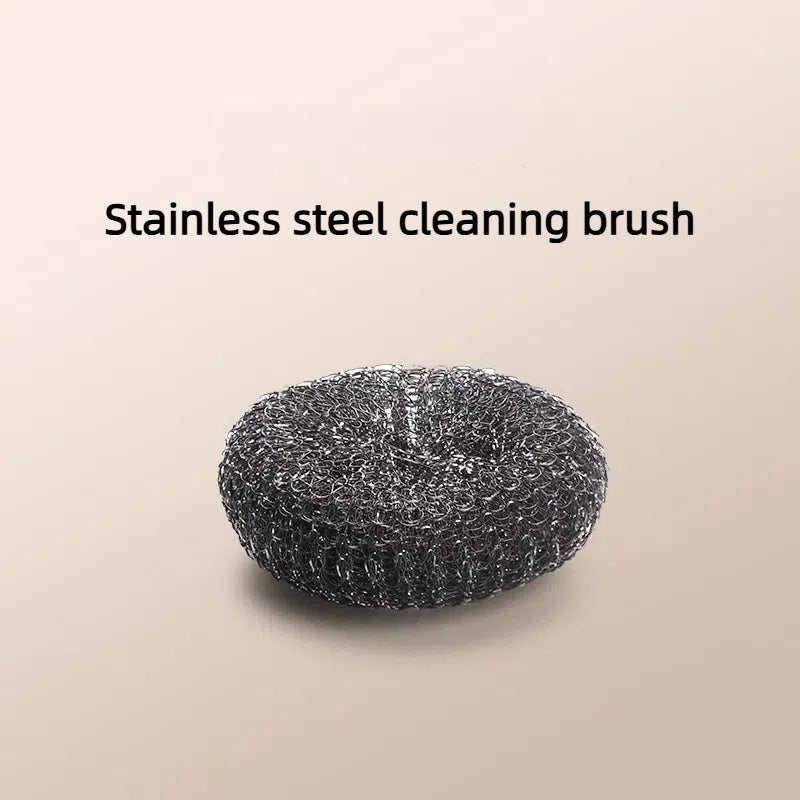 Stainless Steel Cleaning Brush with Tight Steel Wire Ball