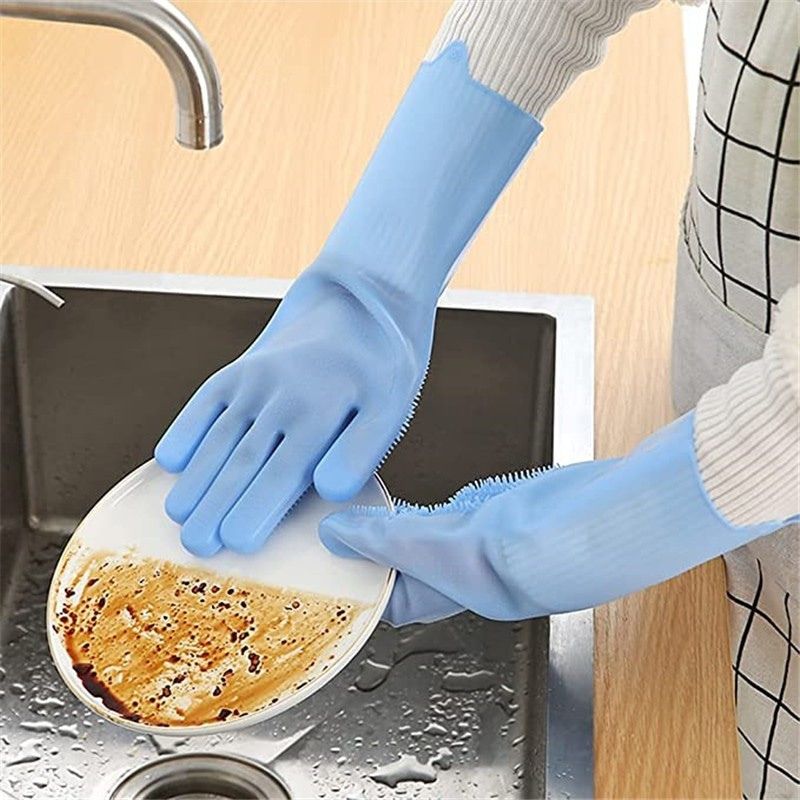 Multipurpose Silicone Hand Gloves for Cleaning and Dishwashing