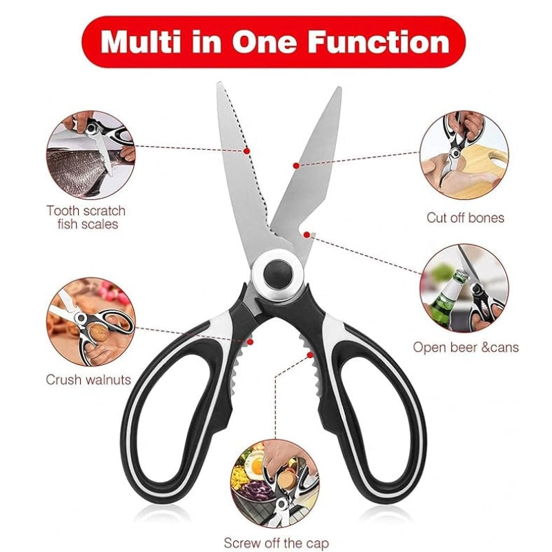 Kitchen Scissors with Case – Multipurpose Scissors for Meat, Fish, and Vegetable Cutting