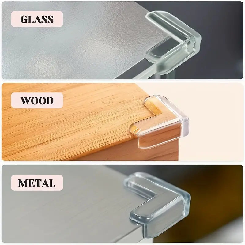 Clear Corner Protectors - Safety Bumpers for Sharp Edges