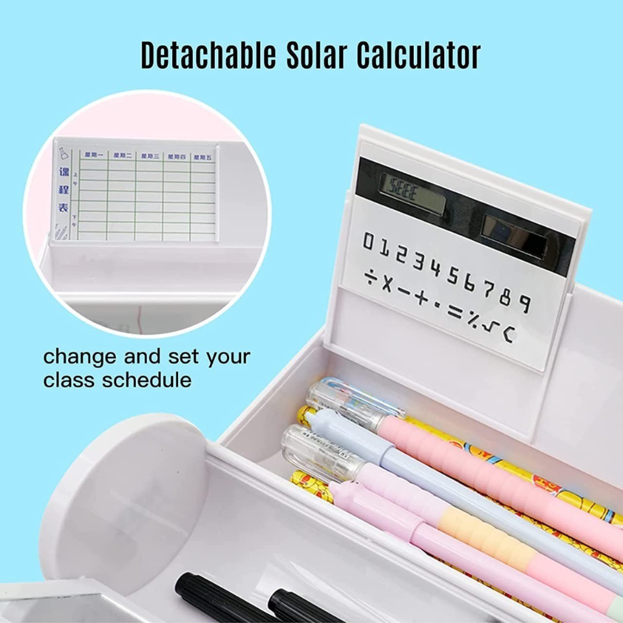 Durable Multi-Compartment Pencil Box for Kids and Adults