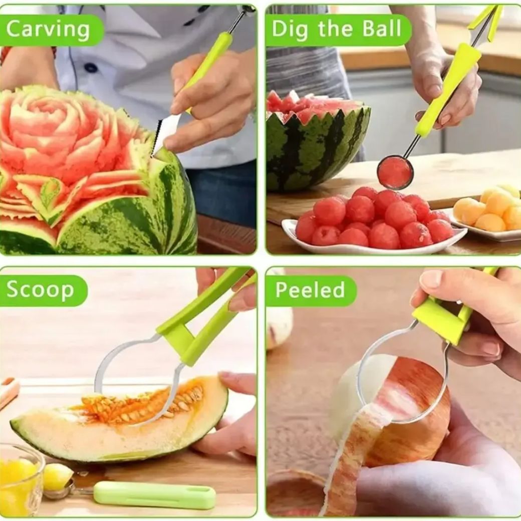 Multifunctional Fruit Carving Tools with Watermelon Ball Cutter