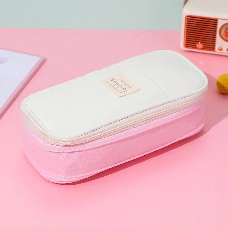 Multi-Compartment Cloth Pencil Case for Students