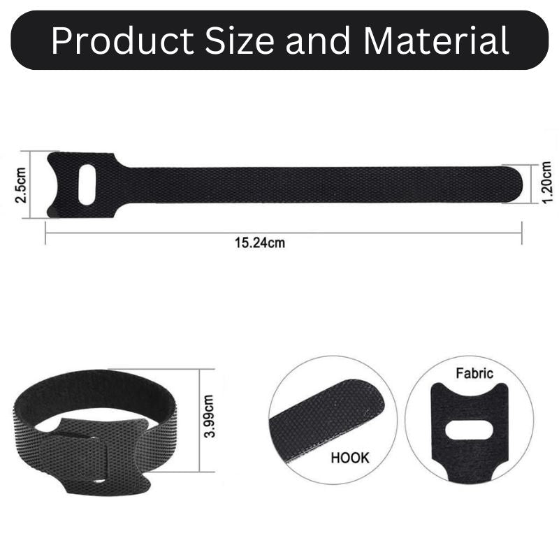 Heavy-Duty Nylon Cable Ties – Reusable & Customizable (10Set)