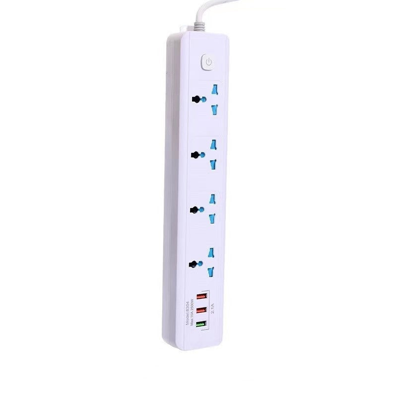 4-Port Universal Plug Adapter for Travel and Home Use