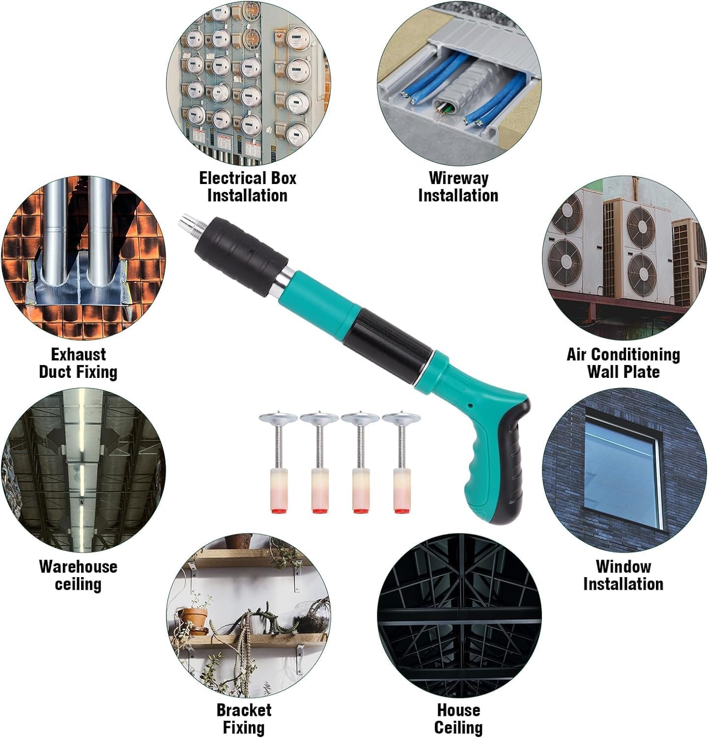 🔨 Z-Mart Concrete Nail Gun – High-Power Manual Fastening Tool for Walls & Wood