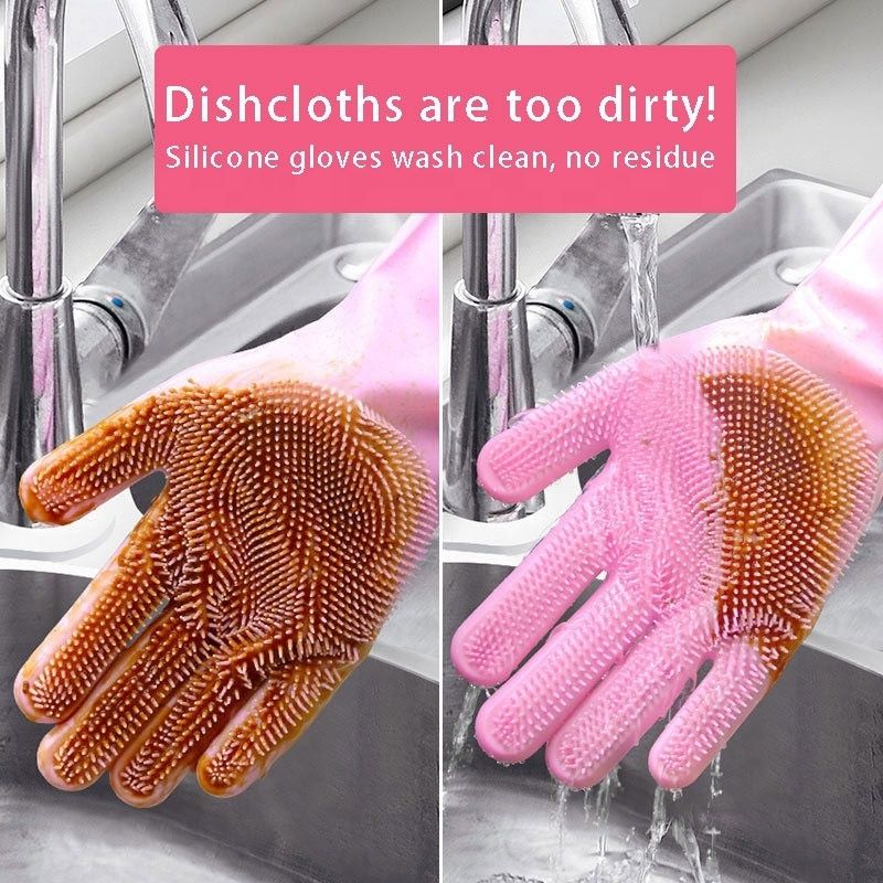 Multipurpose Silicone Hand Gloves for Cleaning and Dishwashing