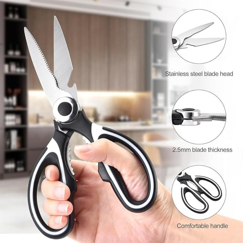 Kitchen Scissors with Case – Multipurpose Scissors for Meat, Fish, and Vegetable Cutting