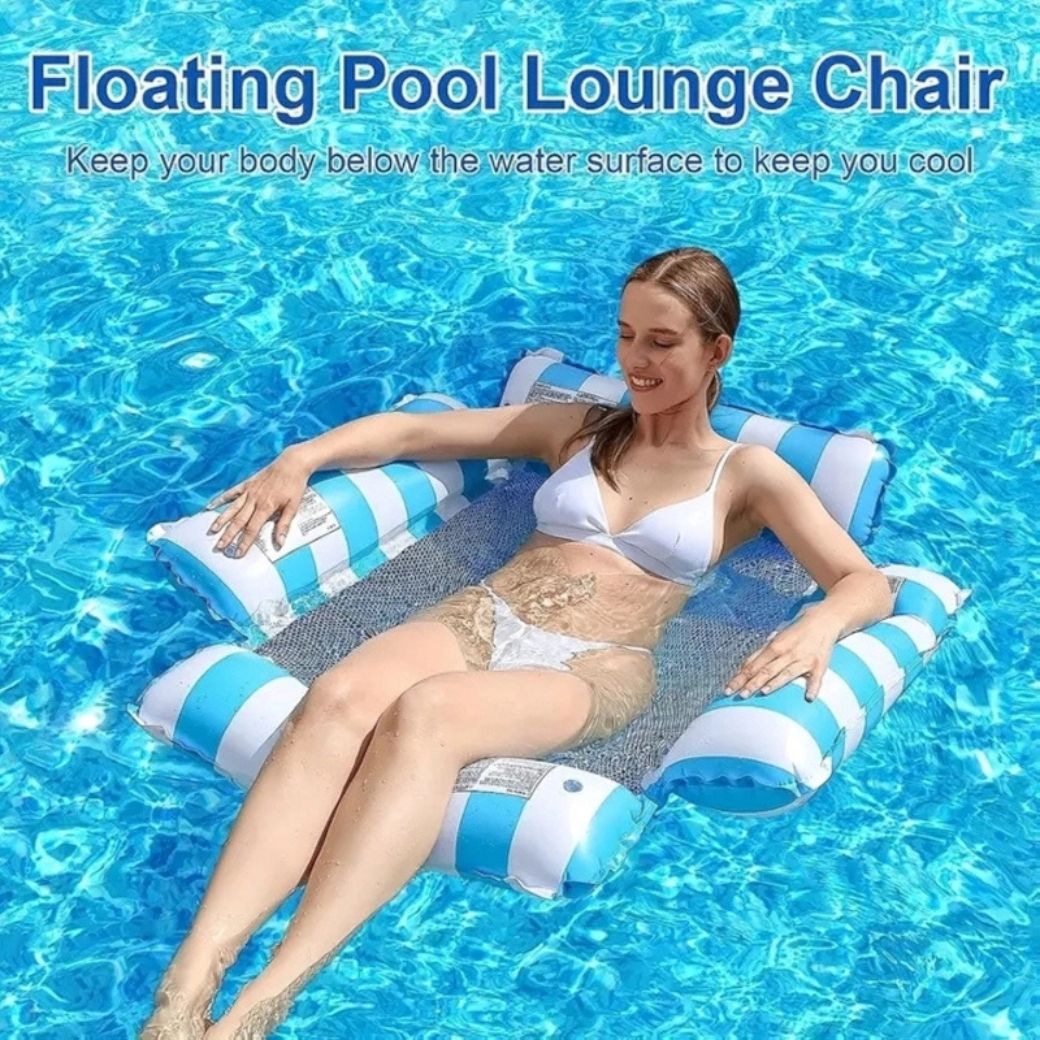 Inflatable Four-Tube Water Floating Bed for Ultimate Pool Comfort