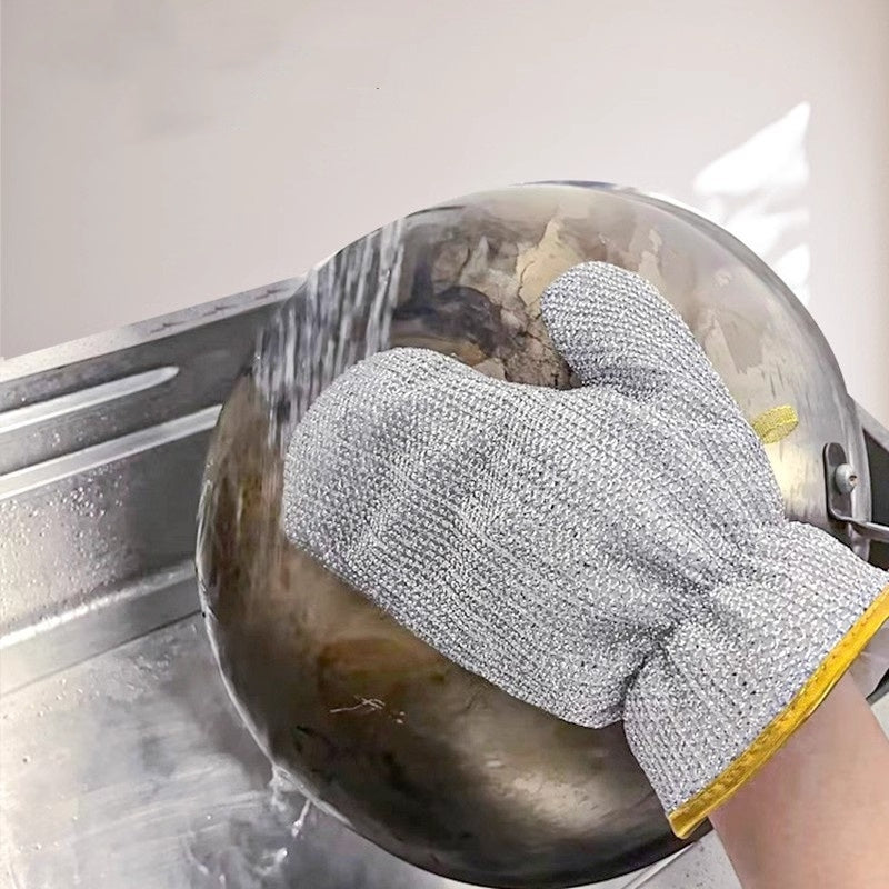 Thickened Reusable Scrubbing Gloves for Kitchen and Household Use