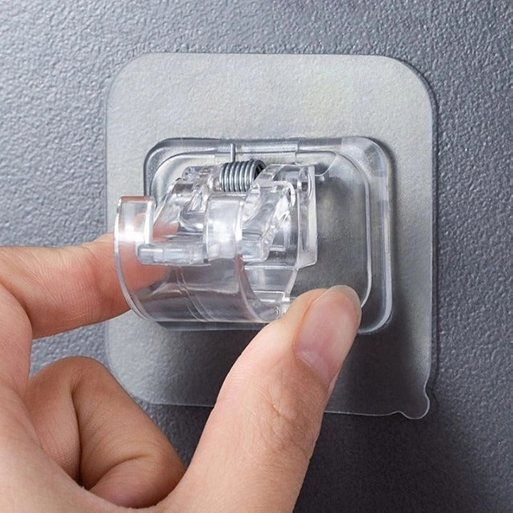 Curtain Rod Hook – Adhesive Wall Holder with Strong Suction for Home Use (Pack of 2)