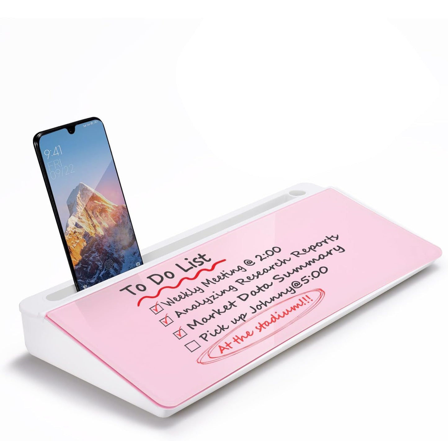 Premium Glass Whiteboard & Desk Organizer