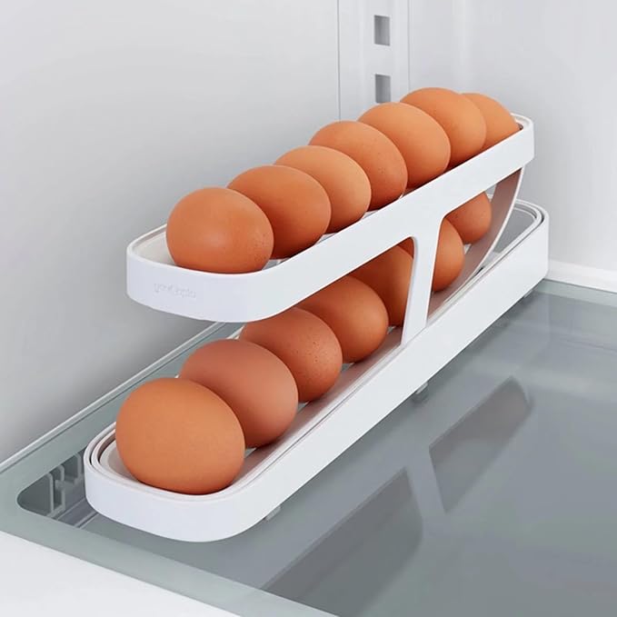 Automatic Rolling Egg Dispenser & Storage Container - Holds 15 Eggs ( Buy 1 Get 1 )