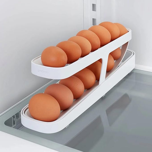 Automatic Rolling Egg Dispenser & Storage Container - Holds 15 Eggs ( Buy 1 Get 1 )