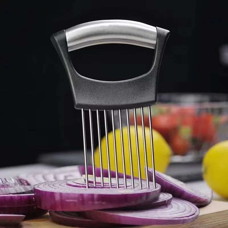 Creative Onion Fork Slicer – Stainless Steel Vegetable & Fruit Cutter Tool