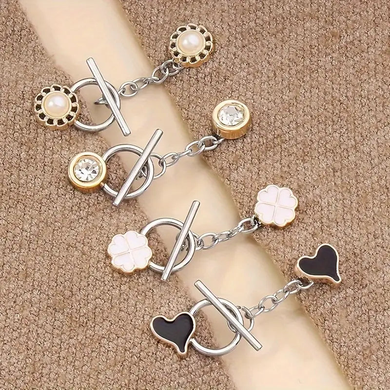 Clip-On Brooch Buttons