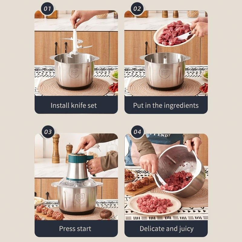 High-Quality Electric Slicer and Chicken Chopper Meat Grinder