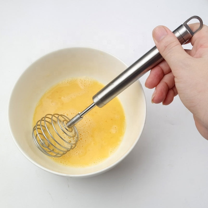 Manual Stainless Steel Whisk for Effortless Egg Beating