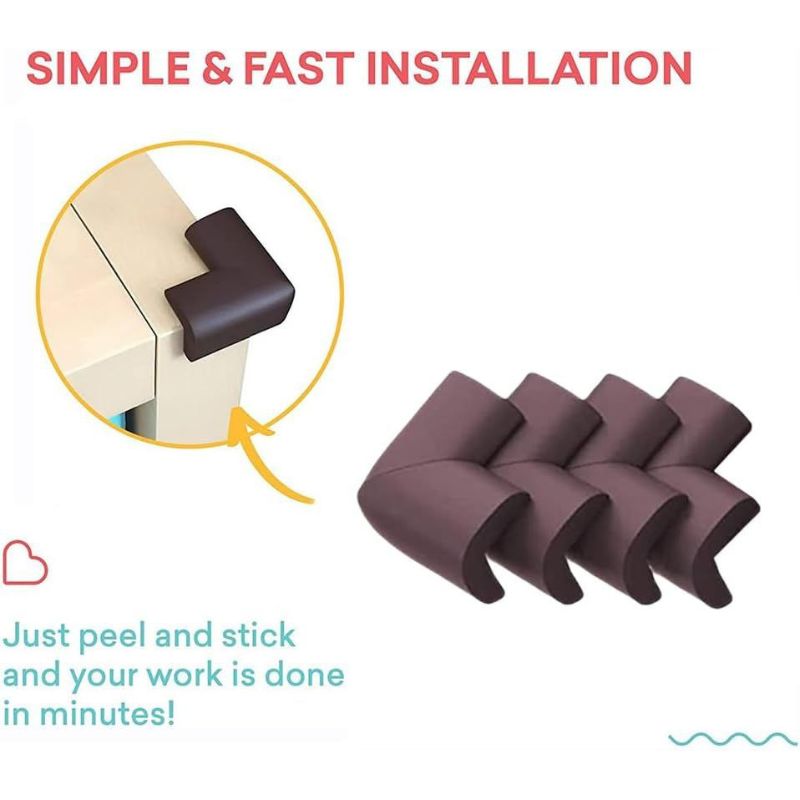 Foam Corner Guard for Baby Safety and Furniture Protection(4Pcs)