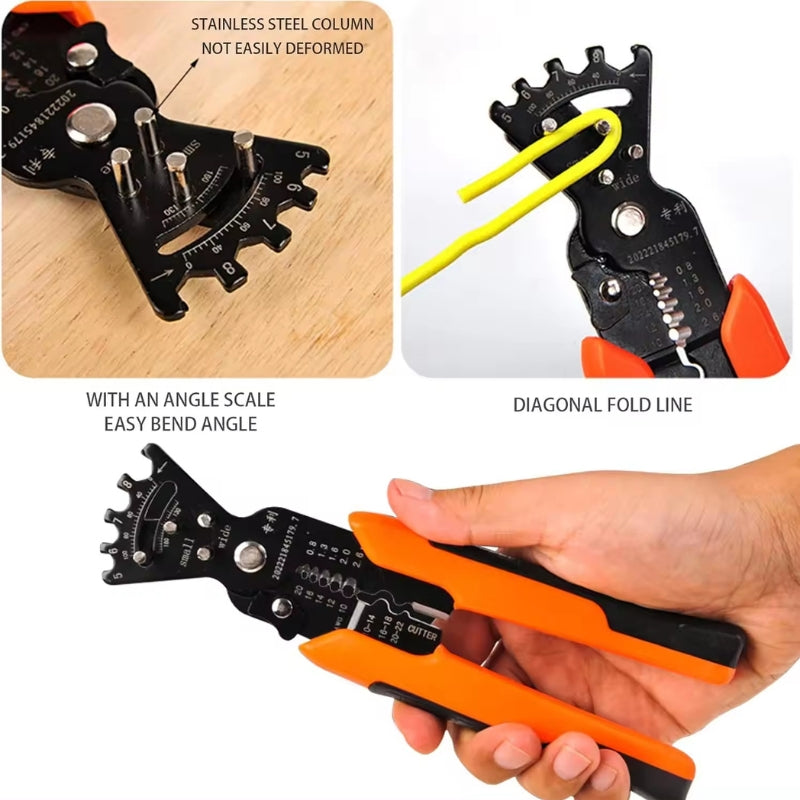 Multipurpose Electrician's Pliers for Stripping, Cutting, and Crimping