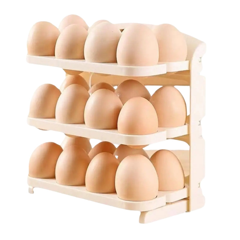Space-Saving Egg Rack for Fridge and Countertop Organization