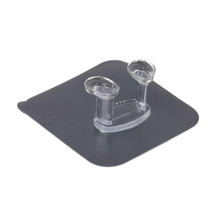 Transparent Adhesive Hook – Removable Holder for Toothbrushes & Power Plugs (Pack of 5)