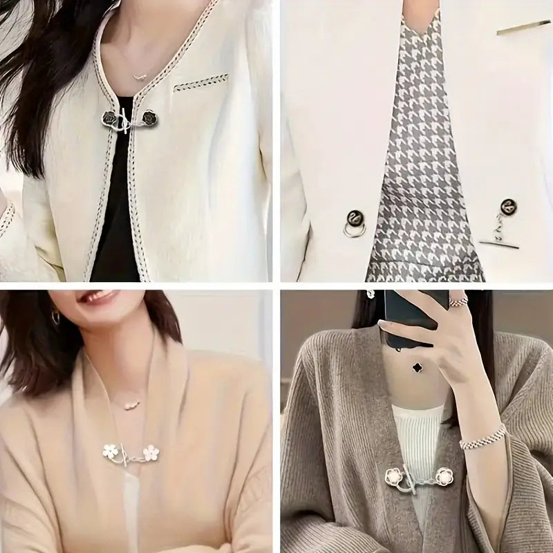 Clip-On Brooch Buttons