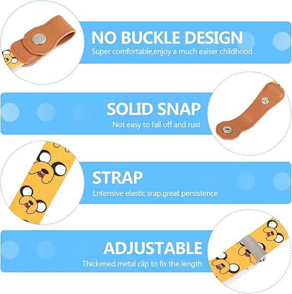Buckle-Free Elastic Belt – Adjustable & Comfortable Waistband Kids & Adult