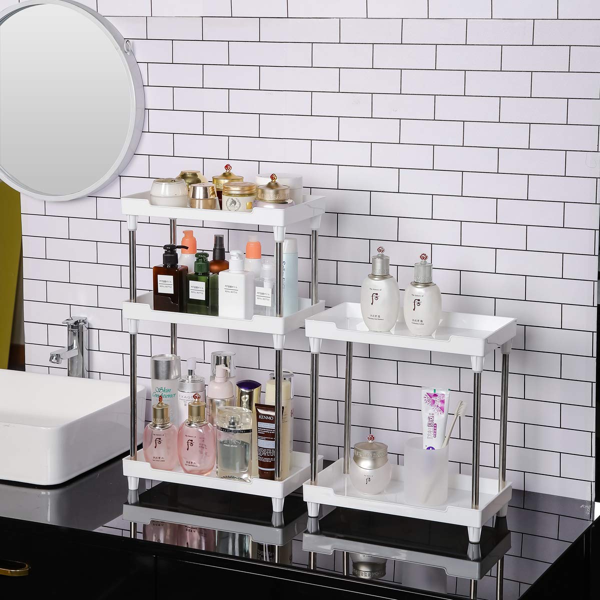 3-Tier Plastic Storage Self-Adhesive