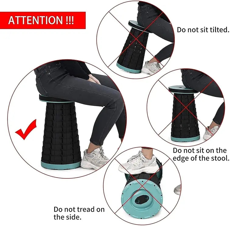 Lightweight Folding Stool | Plastic Foldable Stool For Camping Fishing Hiking Bbq Outdoors Indoors Kitchen