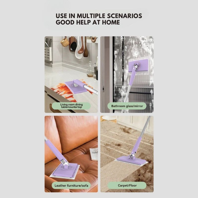 Automatic Clip Flat Mop with Eco-Friendly Refill Pads