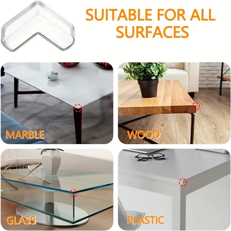 Clear Corner Protectors - Safety Bumpers for Sharp Edges