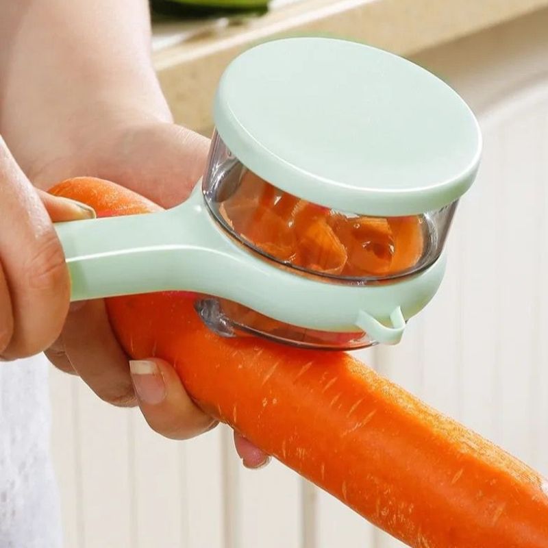 Fruit & Vegetable Peeler with Storage Box – Mess-Free Peeling Solution