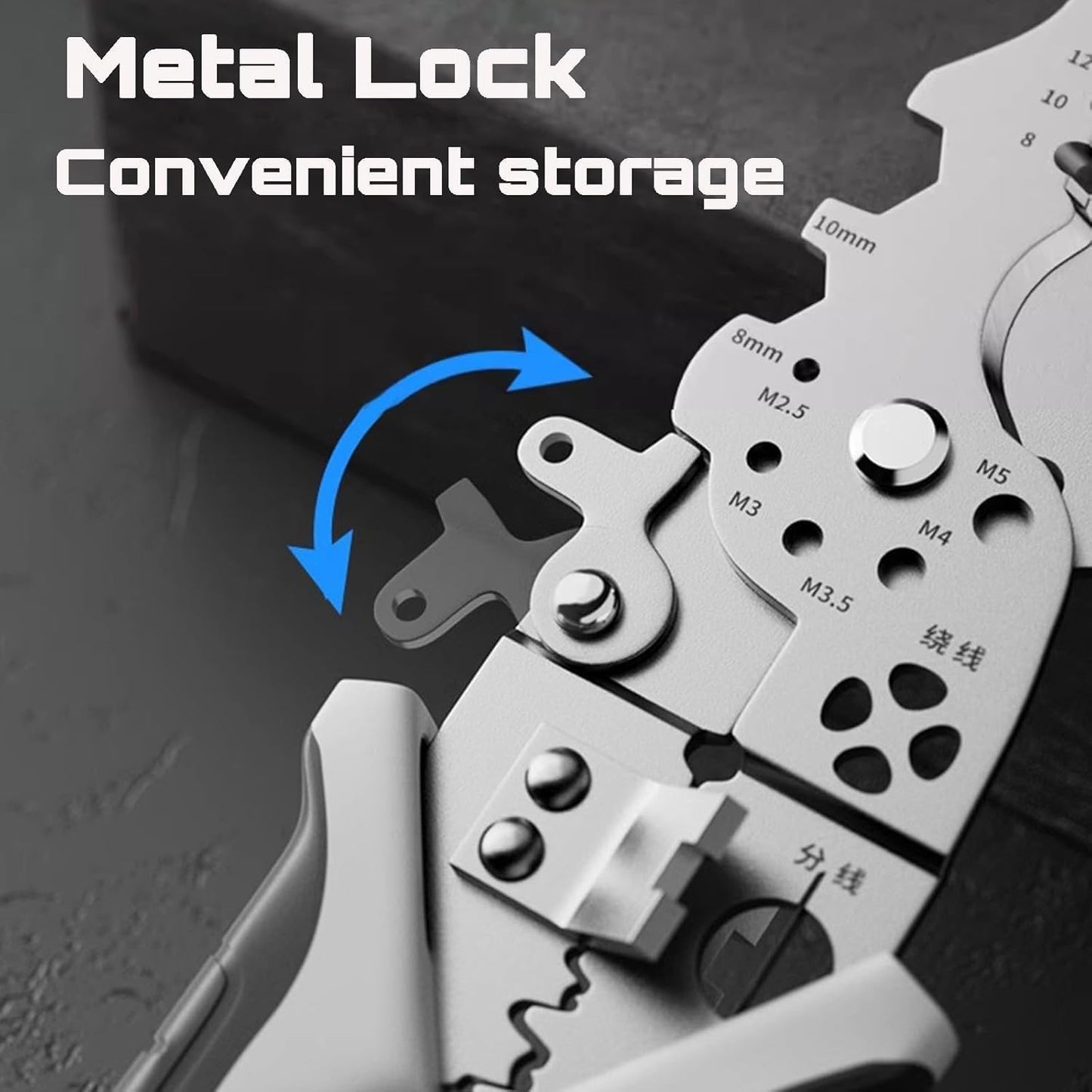 Multifunctional Elbow Pliers for Wire Stripping, Cutting, and Winding