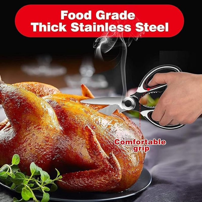 Kitchen Scissors with Case – Multipurpose Scissors for Meat, Fish, and Vegetable Cutting