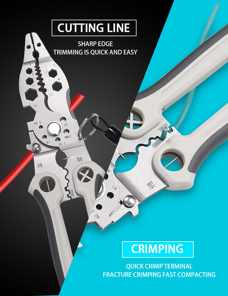 Multi-Function Combination Pliers for Wire Stripping and Cutting
