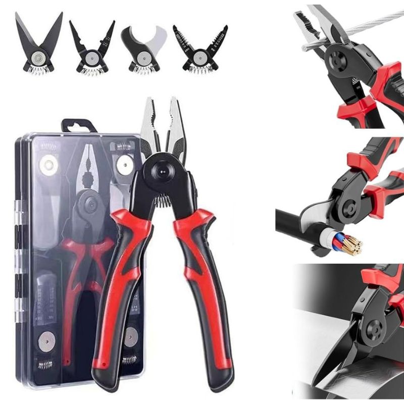 All-in-One Wire Stripper and Electrician Tool Set with Storage Case