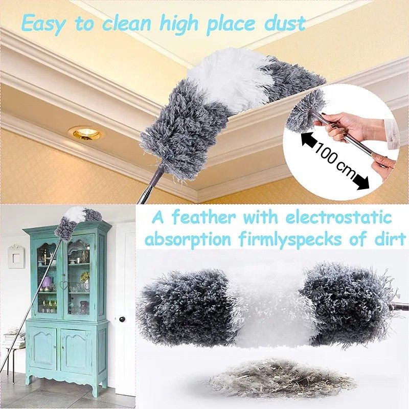 10 Ft Long Fan Duster for Ceiling Fans and High Surfaces