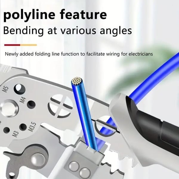 Multifunctional Elbow Pliers for Wire Stripping, Cutting, and Winding