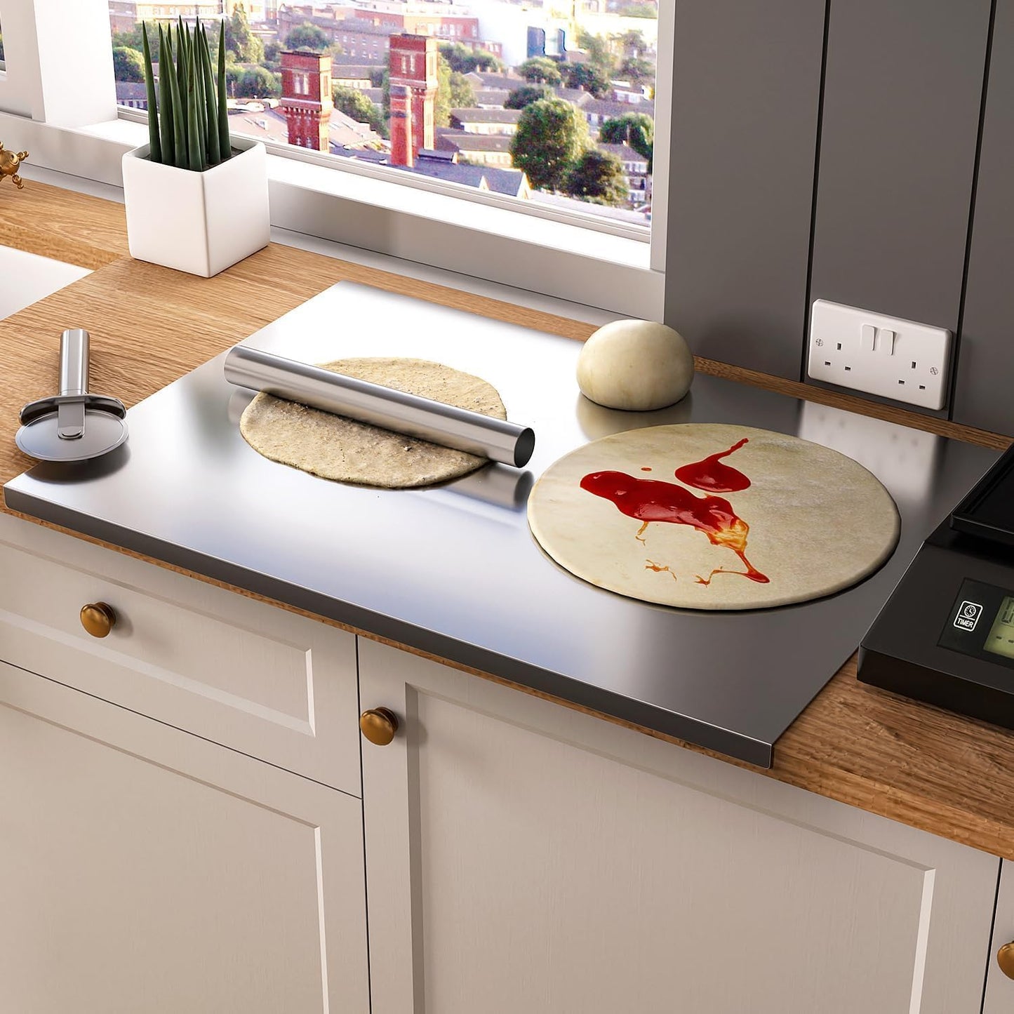 Premium Stainless Steel Chopping Board – Ultra-Durable, Hygienic & Rust-Resistant Cutting Board for Kitchen