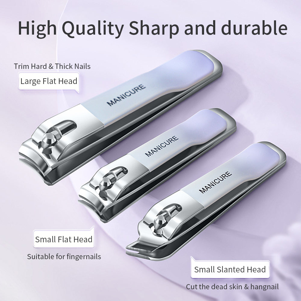 Universal Gradient Nail Care Set – German Precision Clippers, Scissors & Nail File (4-Piece)