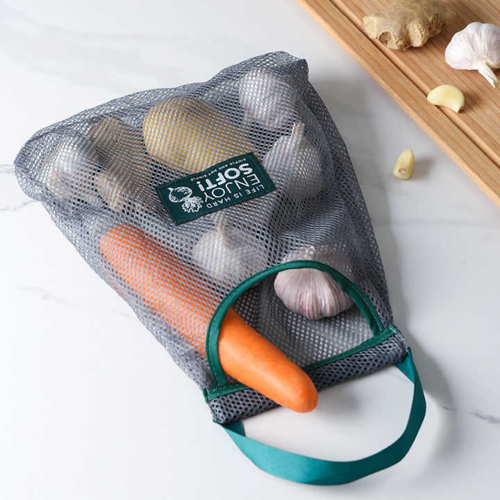 Large-Capacity Wall Hanging Mesh Storage Bag – Perfect for Potatoes & Onions