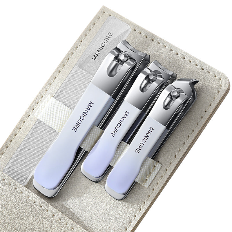 Universal Gradient Nail Care Set – German Precision Clippers, Scissors & Nail File (4-Piece)