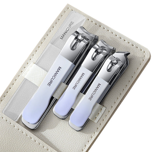 Universal Gradient Nail Care Set – German Precision Clippers, Scissors & Nail File (4-Piece)