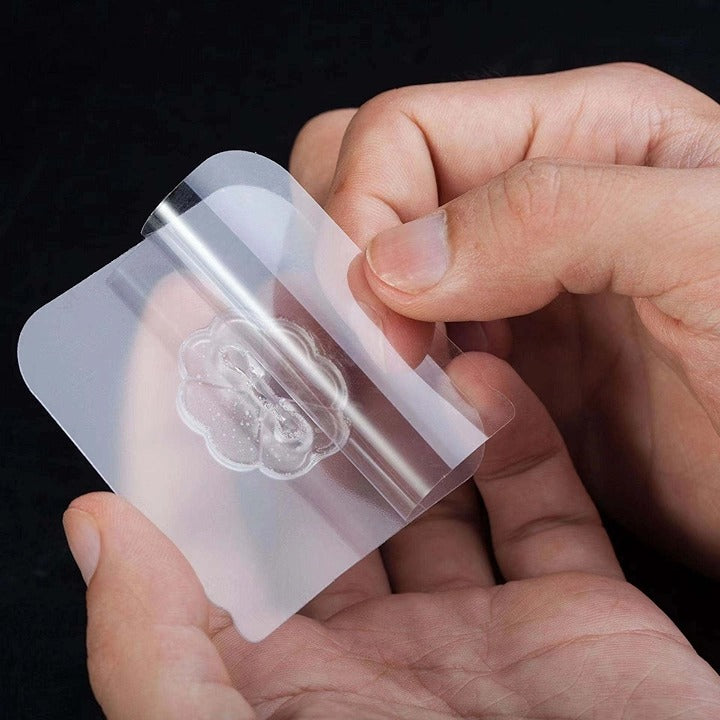 Flower Hook – Heavy Duty Transparent Self-Adhesive Waterproof Wall Hooks (Pack of 5)