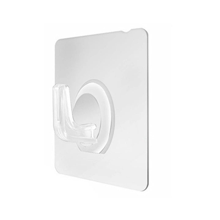 Seamless Adhesive Hook – Transparent Waterproof Wall Hook for Keys & Towels (Pack of 5)