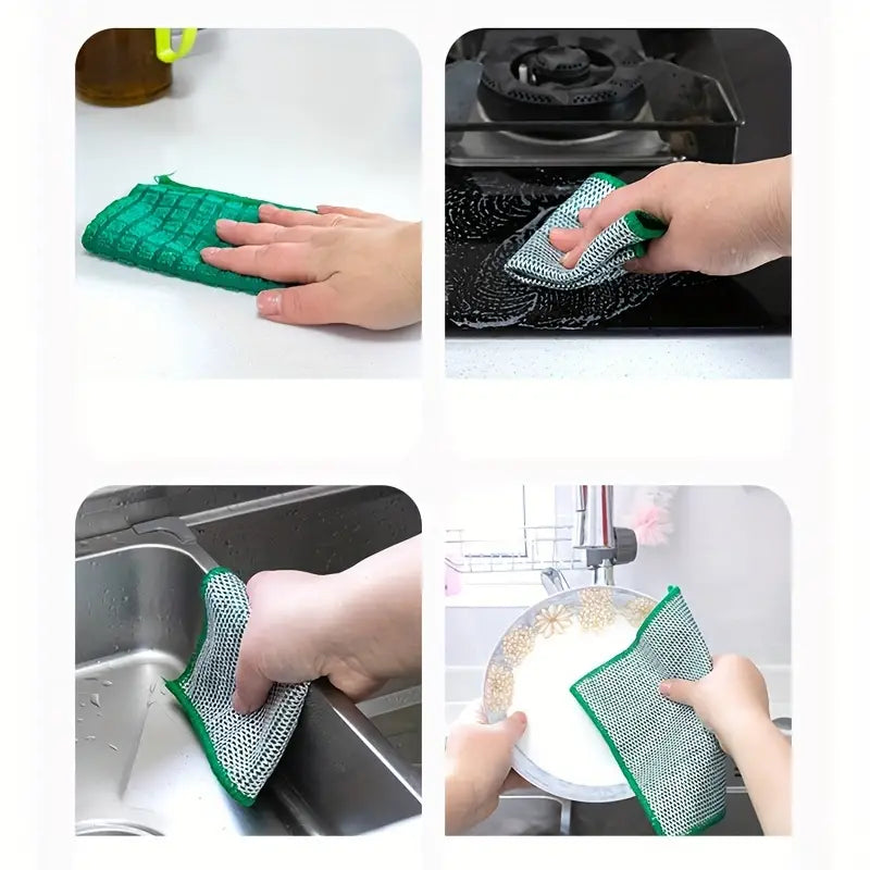 Ultra-Absorbent Microfiber Dish Cloths - Double-Sided, Durable, Scratch-Free