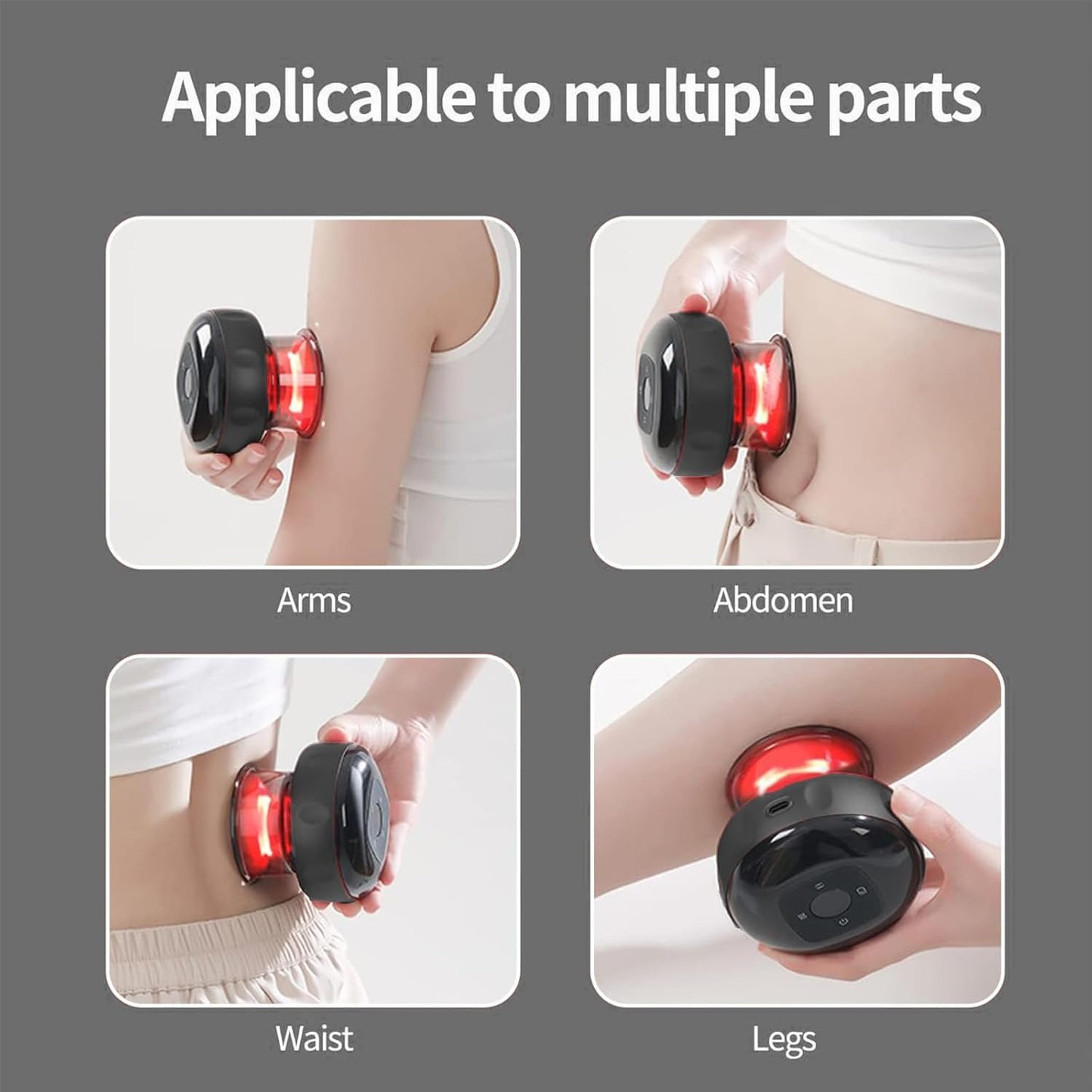 Rechargeable Cupping Therapy Massager with Heat and Suction for Pain Relief and Muscle Relaxation