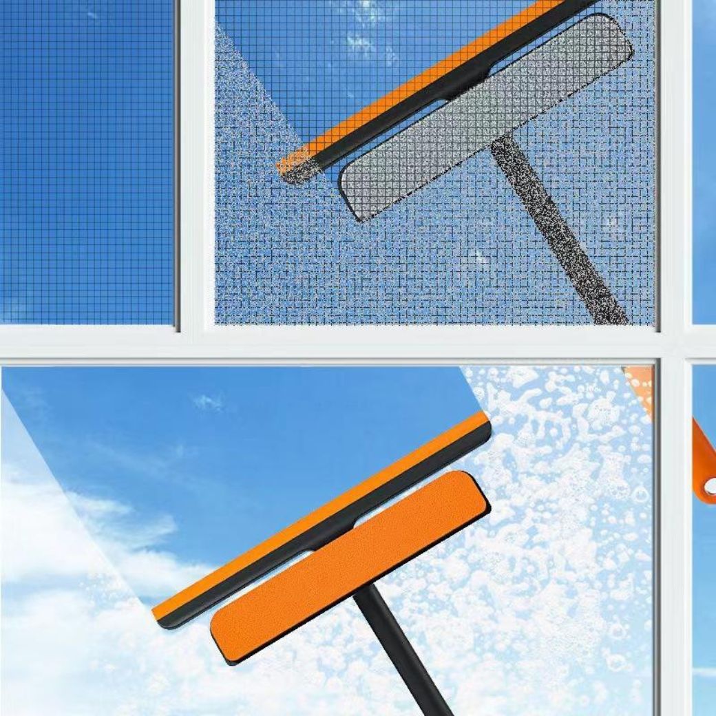 3-in-1 Soft Sponge Glass Window Cleaning Scraper with Squeegee
