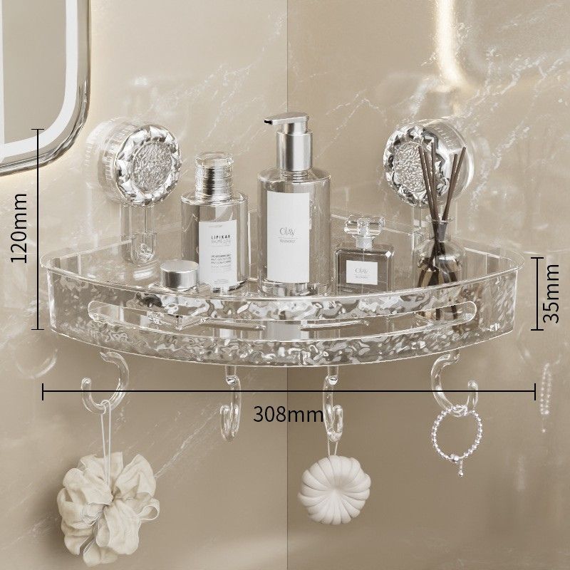 Triangle Suction Corner Rack – Punch-Free, Waterproof Bathroom Storage Solution